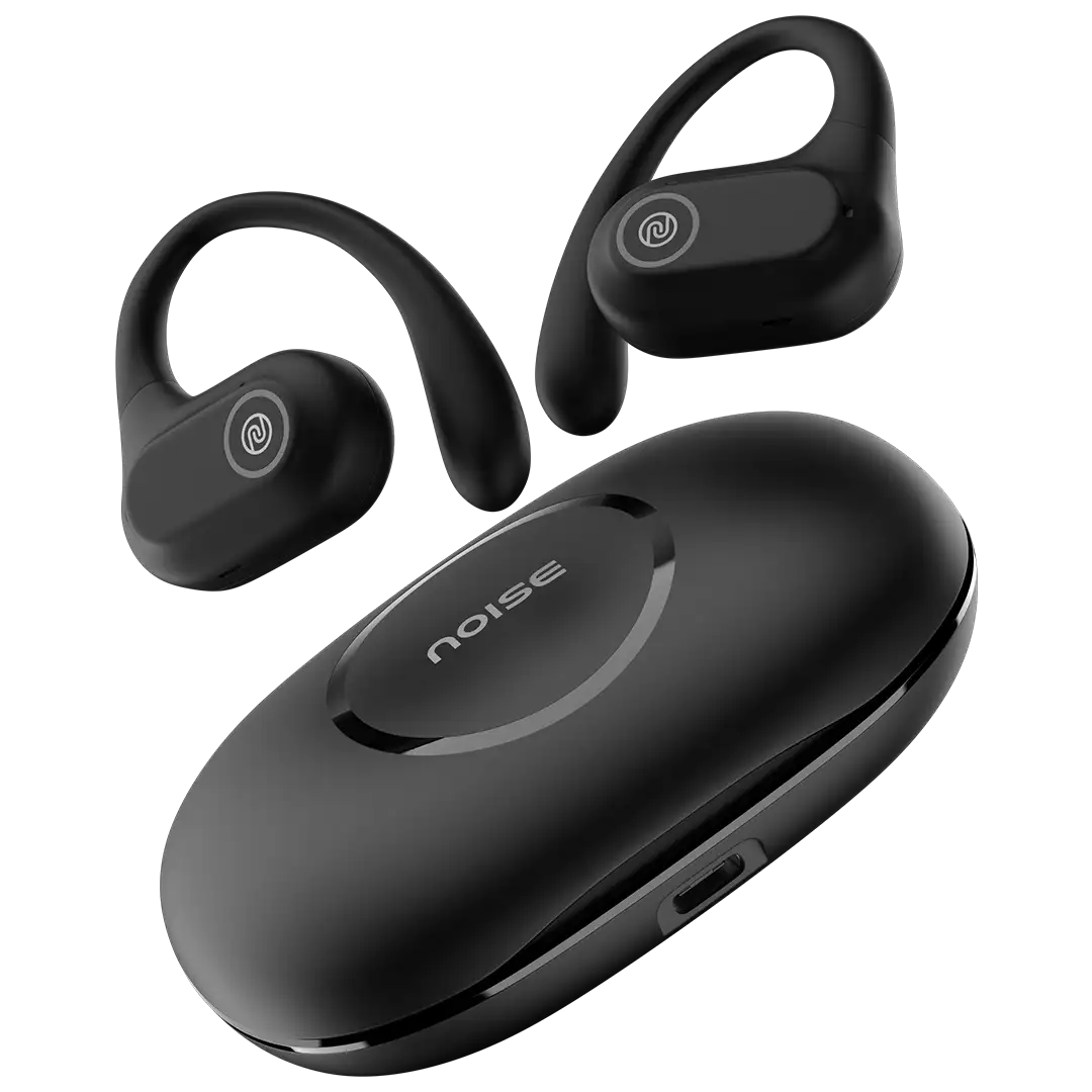 Noise Alt 1 Smart Watch, AI-powered, Chat-GPT With Free Black Earbuds Pure Pods Wireless Open Ear