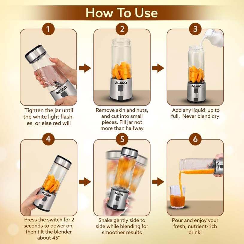 Agaro Portable Mini Blender And Juicer