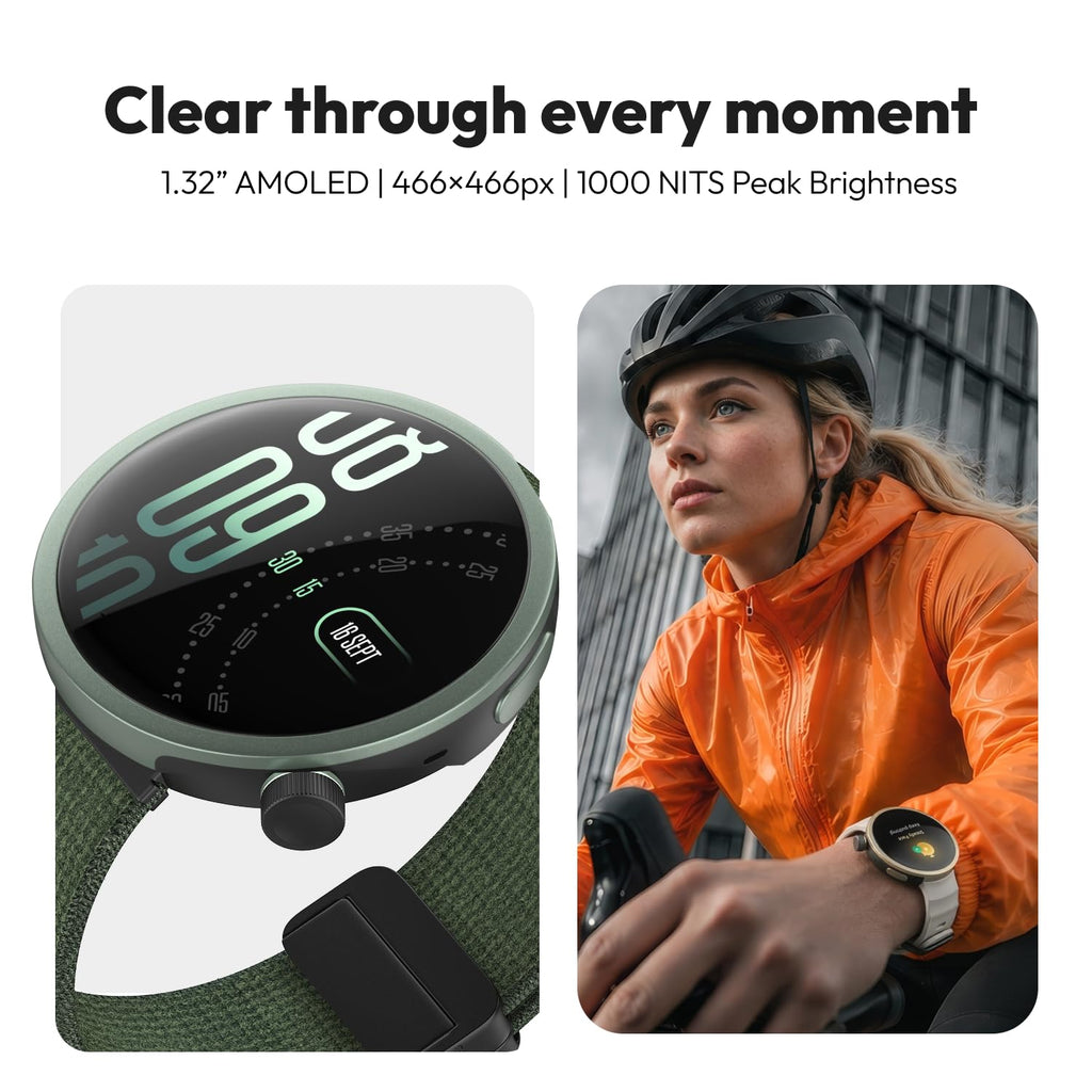 Noise Alt 1 Smart Watch, AI-powered, Chat-GPT With Free Black Earbuds Pure Pods Wireless Open Ear