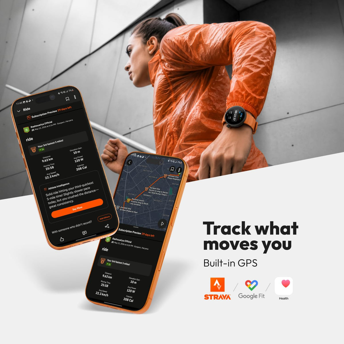 Noise Alt 1 Smart Watch, AI-powered, Chat-GPT With Free Black Earbuds Pure Pods Wireless Open Ear