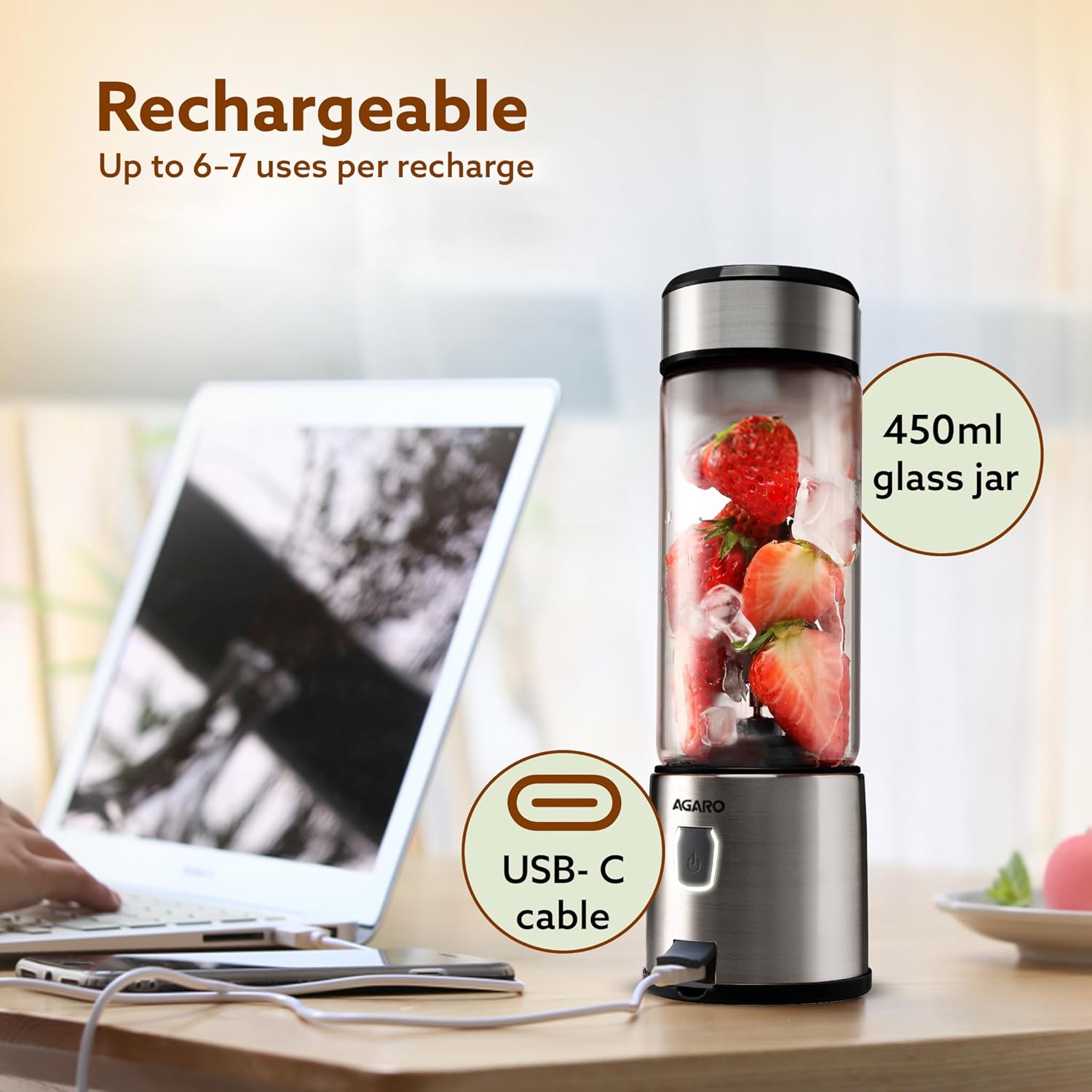Agaro Portable Mini Blender And Juicer