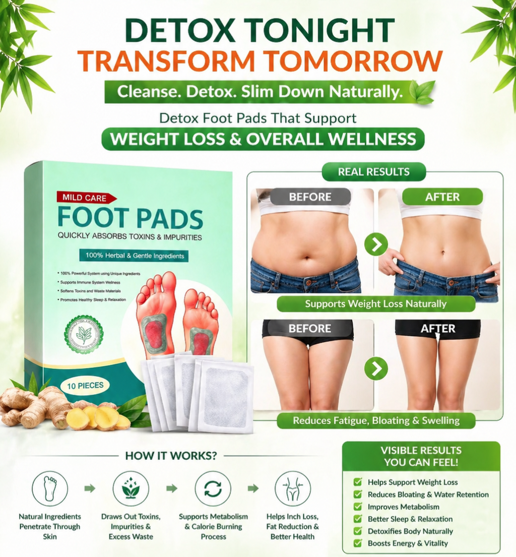 Premium Natural Detox Foot Patches For Weight Loss and Overall Wellness(Buy 1 Get 1 Free)