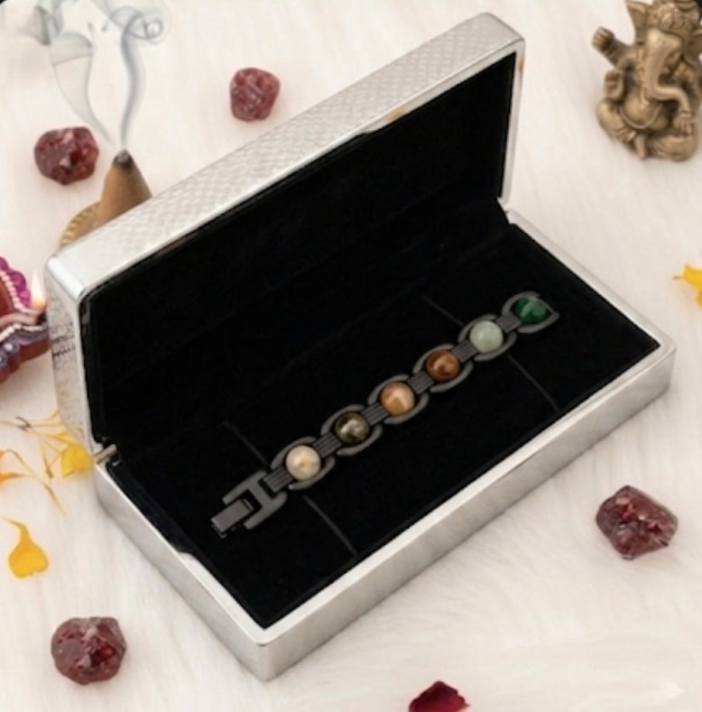 Rinmukteshwar Siddh Metal Dhan Yog™ Bracelet (Matte Black)