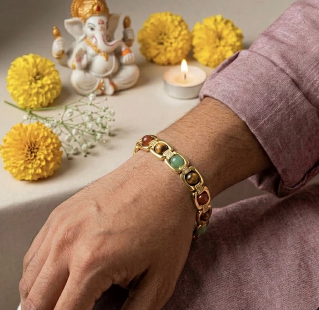 Rinmukteshwar Siddh Metal Dhan Yog™ Bracelet (Gold Plated)