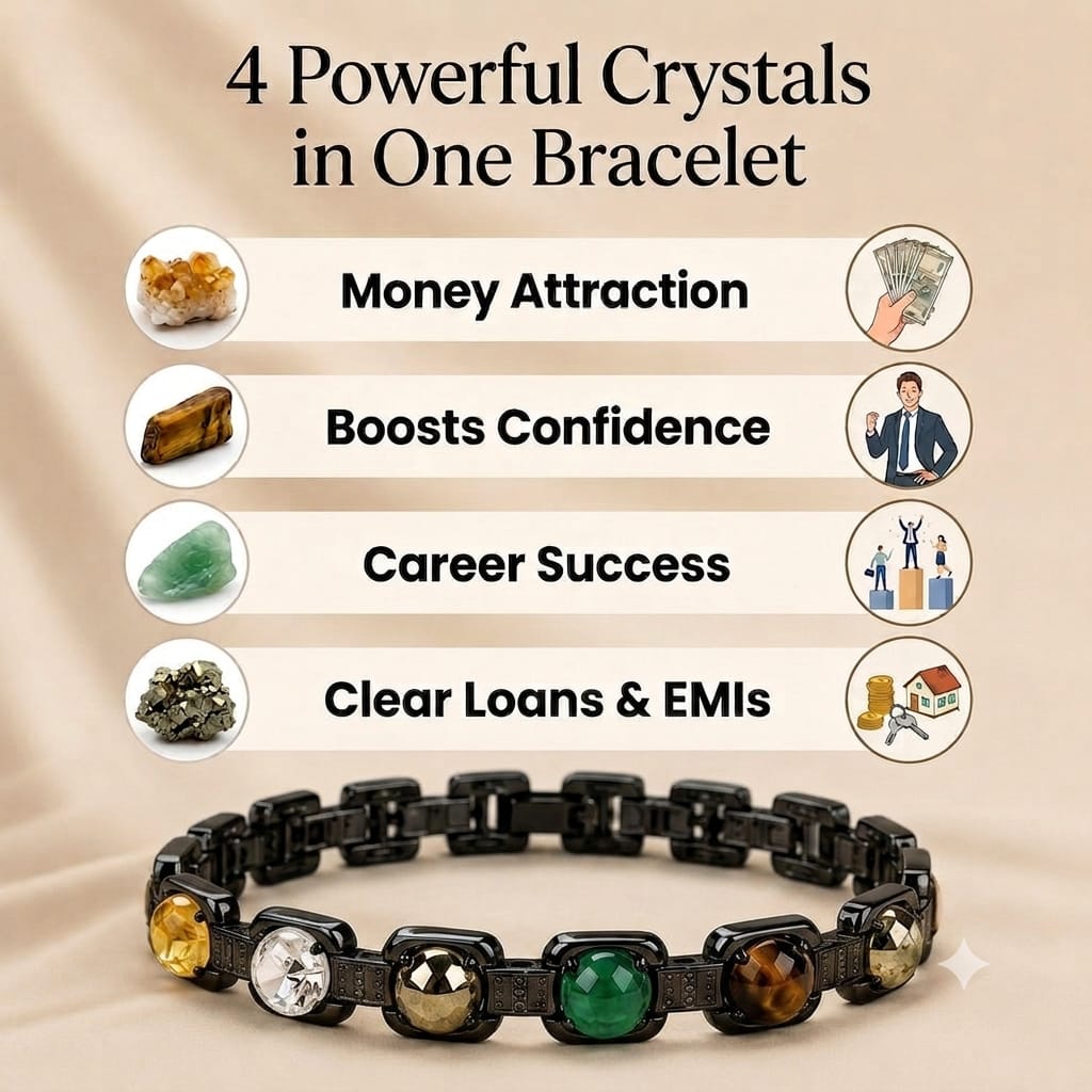 Rinmukteshwar Siddh Metal Dhan Yog™ Bracelet (Matte Black)